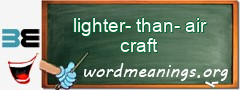 WordMeaning blackboard for lighter-than-air craft